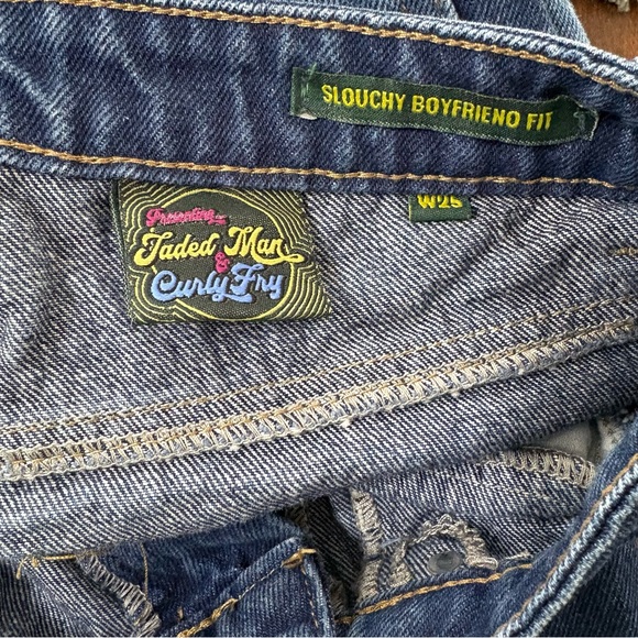 Jaded London Jeans Jaded Man & Curly Fry Slouchy Boyfriend Fit Size 25 NEW - Picture 8 of 11